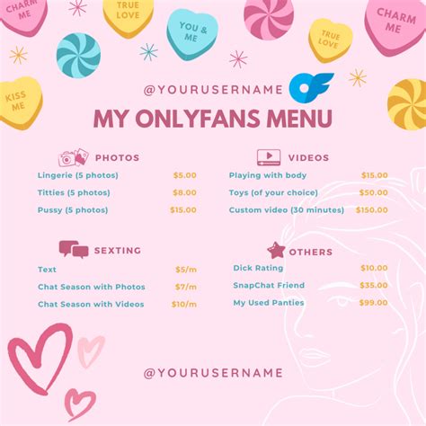 FREE OnlyFans Menu Template Ideas with Neat。